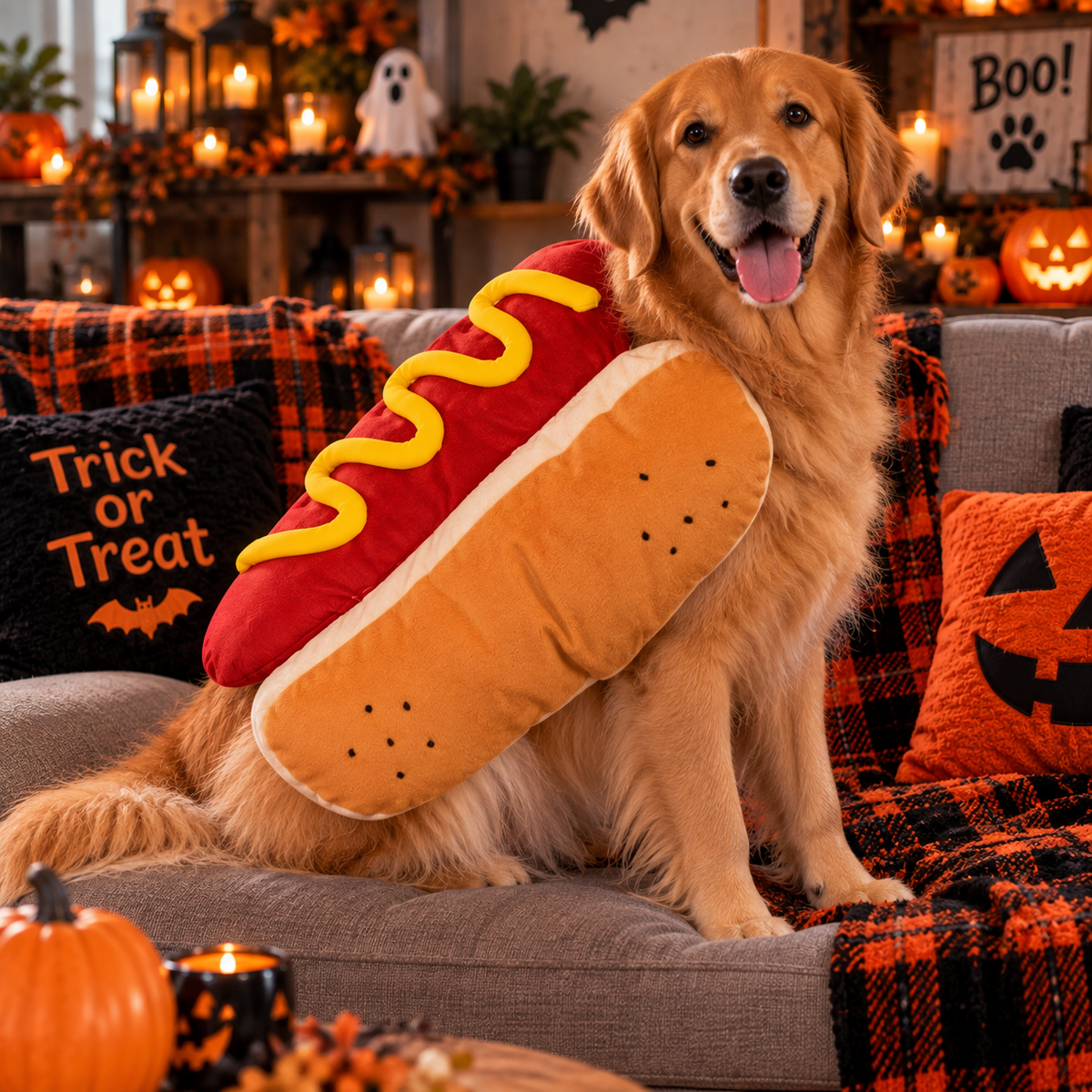 Hot Dog Dog Halloween Costume, Funny Wiener Dog Costume, Cute Pet Costume for Halloween Party, Dog Dress Up Outfit