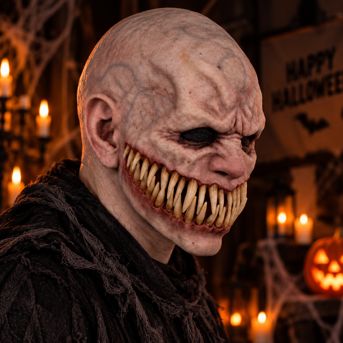 Halloween Monster Mask, Latex Horror Mask, Creepy Costume Prop for Parties, Cosplay, Bars & Halloween Events