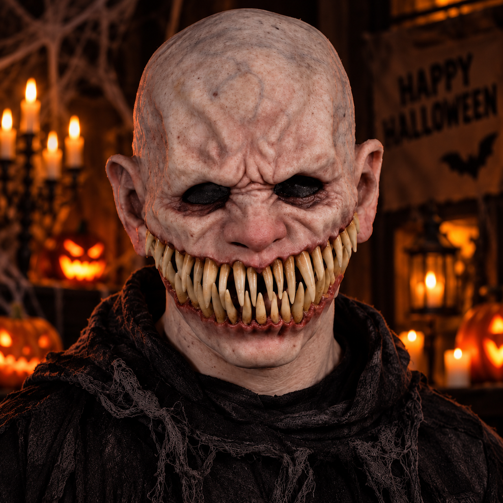Halloween Monster Mask, Latex Horror Mask, Creepy Costume Prop for Parties, Cosplay, Bars & Halloween Events